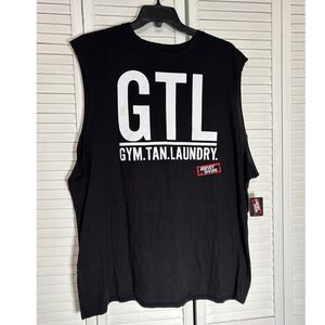 Jersey Shore GTL Gym Tan Laundry Black Muscle Tank Top XXL MTV Bioworld New
